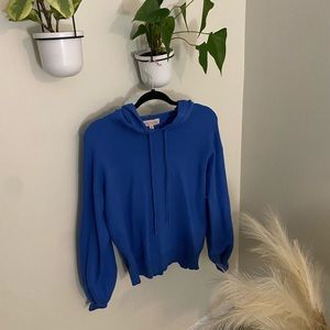 Blue Vintage Philosophy Pullover Hoodie. Size Medium.
